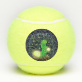 Balles De Tennis Illustration du ver vert mou (Dos)
