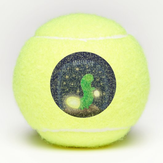 Balles De Tennis Illustration du ver vert mou (Devant)