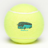 Balles De Tennis Illustration d'un autobus à passagers moderne (Dos)