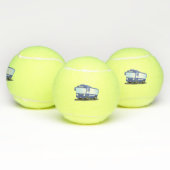 Balles De Tennis Illustration d'un bus moderne bleu mignon (Multiple)