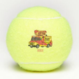 Balles De Tennis Illustration d'un camion de nourriture pour chien 