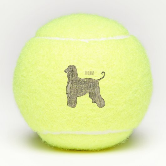 Balles De Tennis Illustration d'un chien hound afghan (Devant)