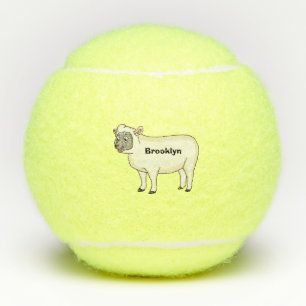 Balles De Tennis Illustration d'un mouton joyeux