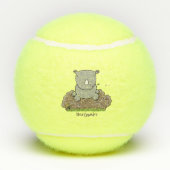 Balles De Tennis Illustration d'un petit rhinocéros (Dos)