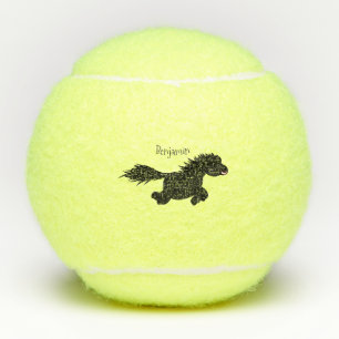 Balles De Tennis Illustration d'un poney de Shetland mignon
