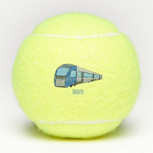 Balles De Tennis Illustration d'un train électrique (Devant)