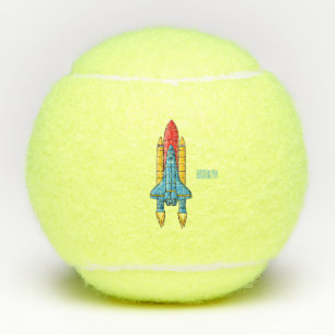 Balles De Tennis Illustration d'un vaisseau de fusées