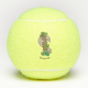Balles De Tennis Illustration d'une anteure de pangolin mignonne