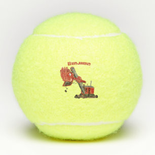 Balles De Tennis Illustration d'une pelle à vapeur rouge mou