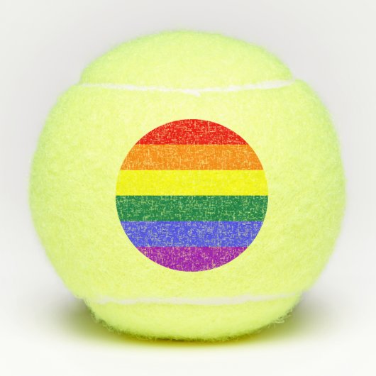 Balles De Tennis Indicateur de la fierté arc-en-ciel (Devant)