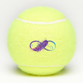 Balles De Tennis Infini avec plume violette (Dos)