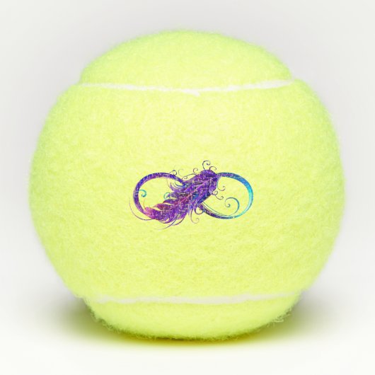 Balles De Tennis Infini avec plume violette (Devant)