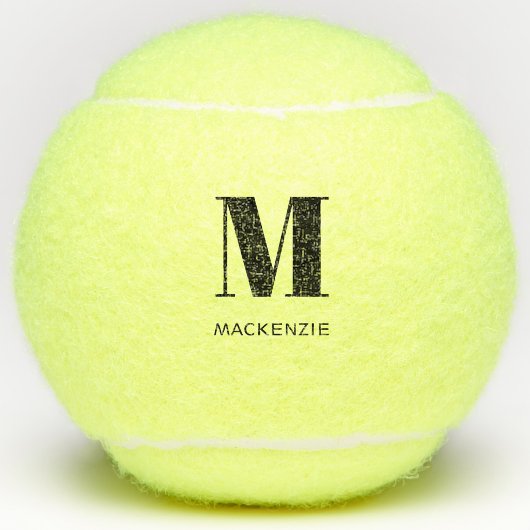 Balles De Tennis Initiale de monogramme personnalisée