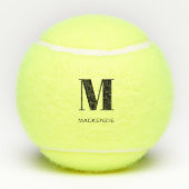 Balles De Tennis Initiale de monogramme personnalisée (Dos)