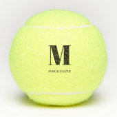 Balles De Tennis Initiale de monogramme personnalisée (Devant)