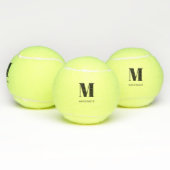Balles De Tennis Initiale de monogramme personnalisée (Multiple)