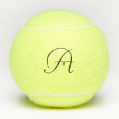 Balles De Tennis Initiale monogramme noir (Devant)