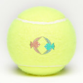 Balles De Tennis Inséparables roses et bleus mignons (Dos)