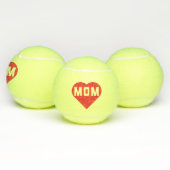 Balles De Tennis J'aime maman Coeur rouge (Multiple)