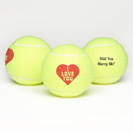 Balles De Tennis J'Aime Que Tu M'Épouses (Multiple)
