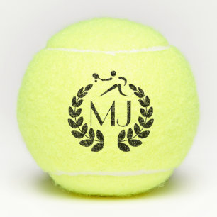 Balles de tennis jaunes personnalisées avec monogr
