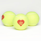 Balles De Tennis Je t'aime Coeur Rouge (Multiple)