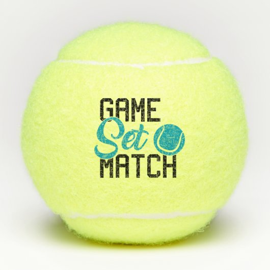 Balles De Tennis Jeu Set Match (Devant)