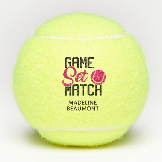 Balles De Tennis Jeu Set Match (Devant)