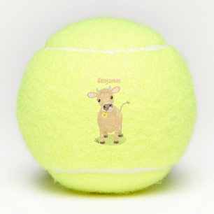 Balles De Tennis Joli joli maillot de vache et dessin de fleurs