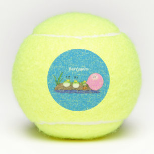 Balles De Tennis Jolie grenouilles drôles bubblegum dessin animé il
