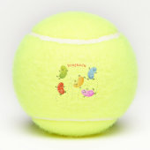 Balles De Tennis Jolie jellybeans bondissant dessin animé (Dos)