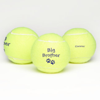 Balles De Tennis Jouet bleu de chat de chien de frère avec le nom