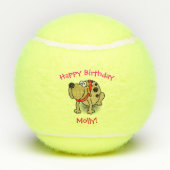 Balles De Tennis Jouet de chien pour animaux de compagnie mignonett (Dos)