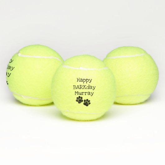 Balles De Tennis Jouet heureux noir de chien d'anniversaire de (Multiple)
