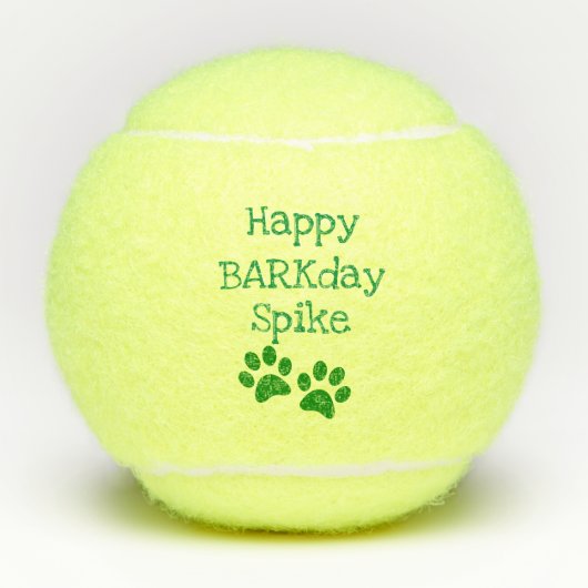Balles De Tennis Jouet heureux vert de chien d'anniversaire de (Devant)