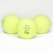 Balles De Tennis Jouet heureux vert de chien d'anniversaire de (Multiple)
