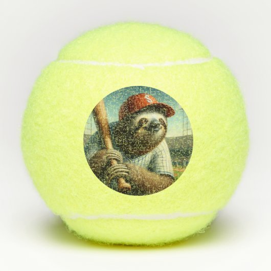 Balles De Tennis Joueur de baseball Sloth (Devant)