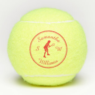 Balles De Tennis Joueur de tennis sportif personnalisé Silhouette r
