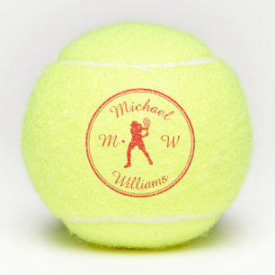 Balles De Tennis Joueur de tennis sportif personnalisé Silhouette r