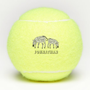 Balles De Tennis Joyeux Anniversaire, Bal De Tennis Des Zèbres Du K