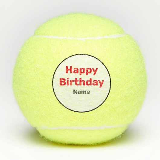 Balles De Tennis Joyeux anniversaire de tennis (Devant)