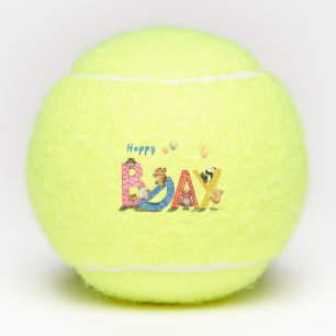 Balles De Tennis Joyeux Anniversaire - Fête des ours de bébé Fun