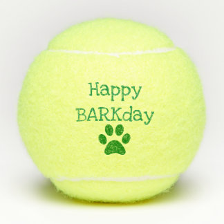 Balles De Tennis Joyeux Jour d'anniversaire Jouet de chien de compa