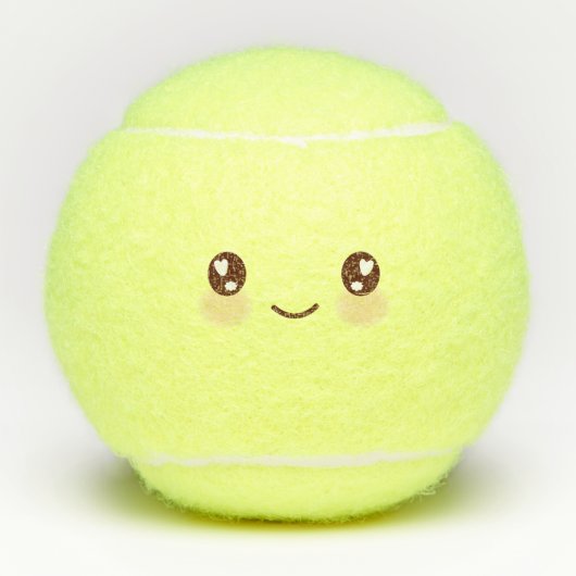 Balles De Tennis Kawaii Cute Emoticon Emoji (Devant)