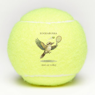 Balles De Tennis Kookaburra mignon jouant au tennis en volée en ple