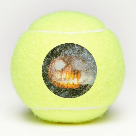 Balles De Tennis La tête Jack-o-Lantern d'un cavalier sans tête (Devant)
