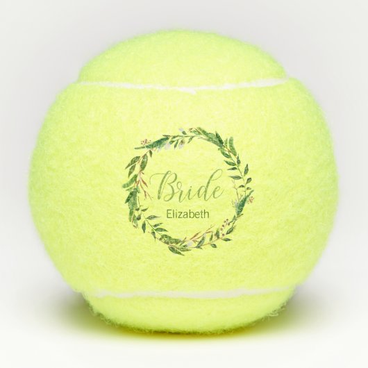 Balles De Tennis Laurel Wreath Bride Personnalisé mariage fête cade (Devant)