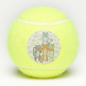 Balles De Tennis Les Chats Magnifiques (Dos)