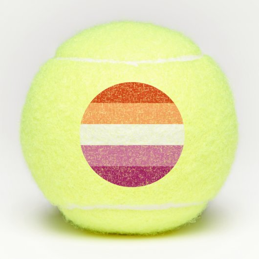 Balles De Tennis Lesbian Pride Flag LGBTQ (Devant)