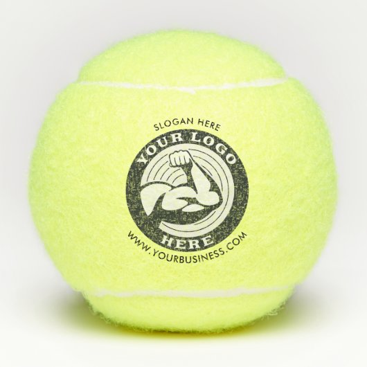 Balles De Tennis Logo de la marque commerciale avec adresse du site (Devant)
